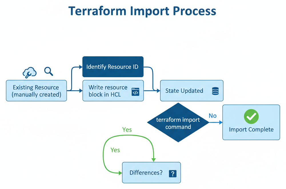 Diagramme - Terraform Import : Intégrer vos Ressources Existantes dans votre Code IaC
