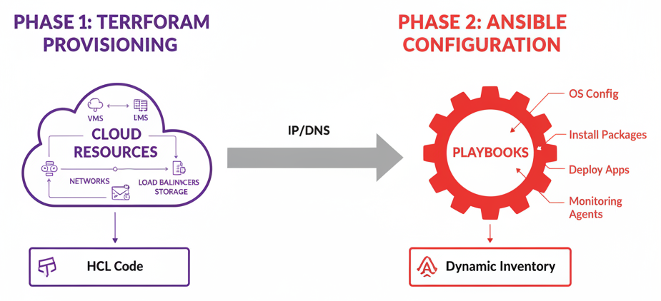 Diagramme - Terraform vs Ansible : Comprendre les Différences et Complémentarités