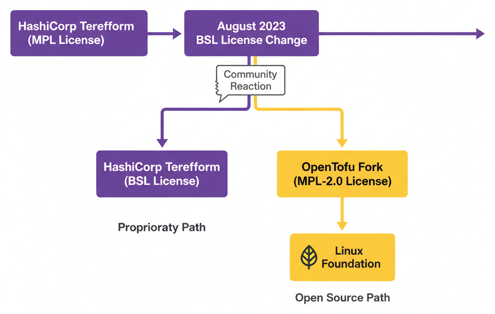 Diagramme - OpenTofu : L'Alternative Open-Source à Terraform après le Fork