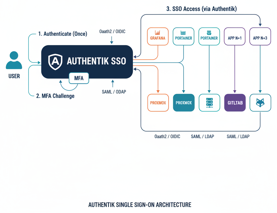 Diagramme - Authentik : Le Fournisseur d'Identité Open-Source qui Remplace Keycloak