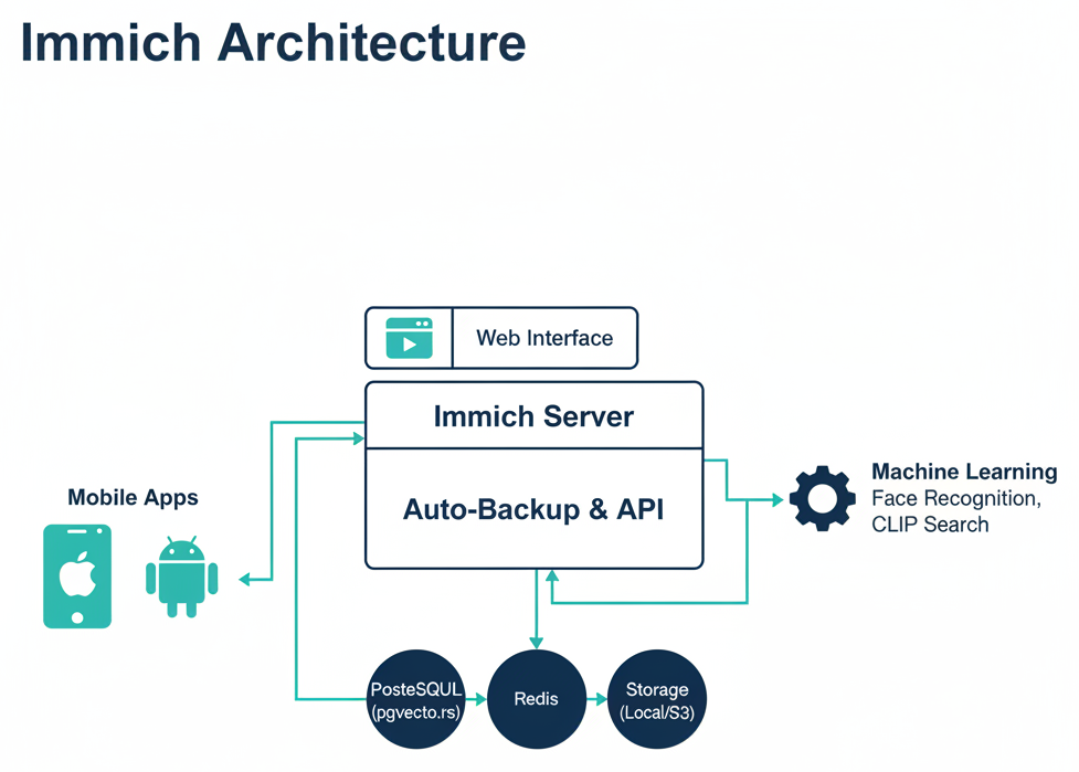 Diagramme - Immich : L'Alternative Auto-Hébergée à Google Photos en 2026