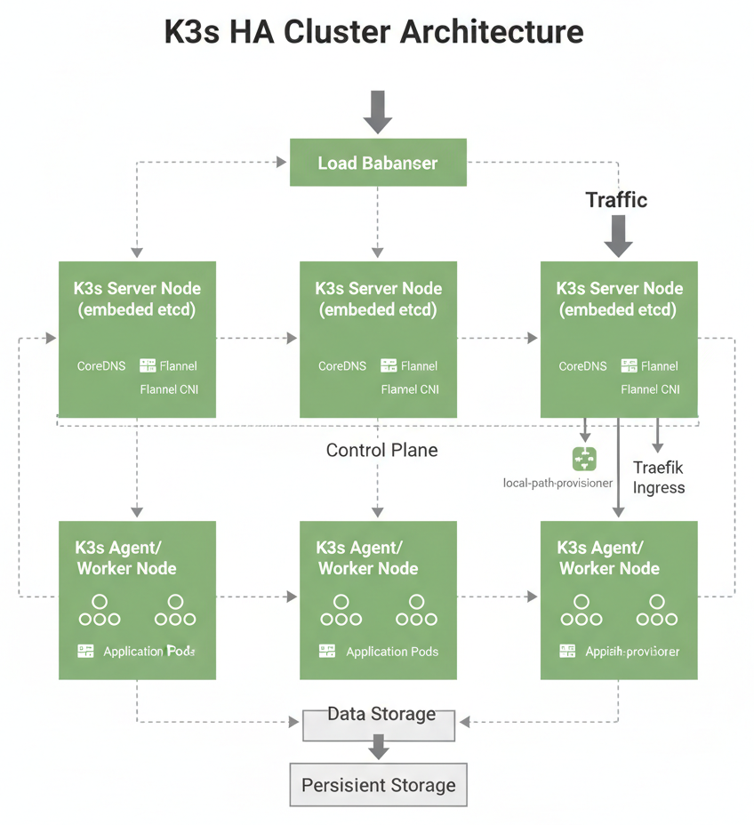 Diagramme - K3s : Déployez un Cluster Kubernetes Léger en Haute Disponibilité