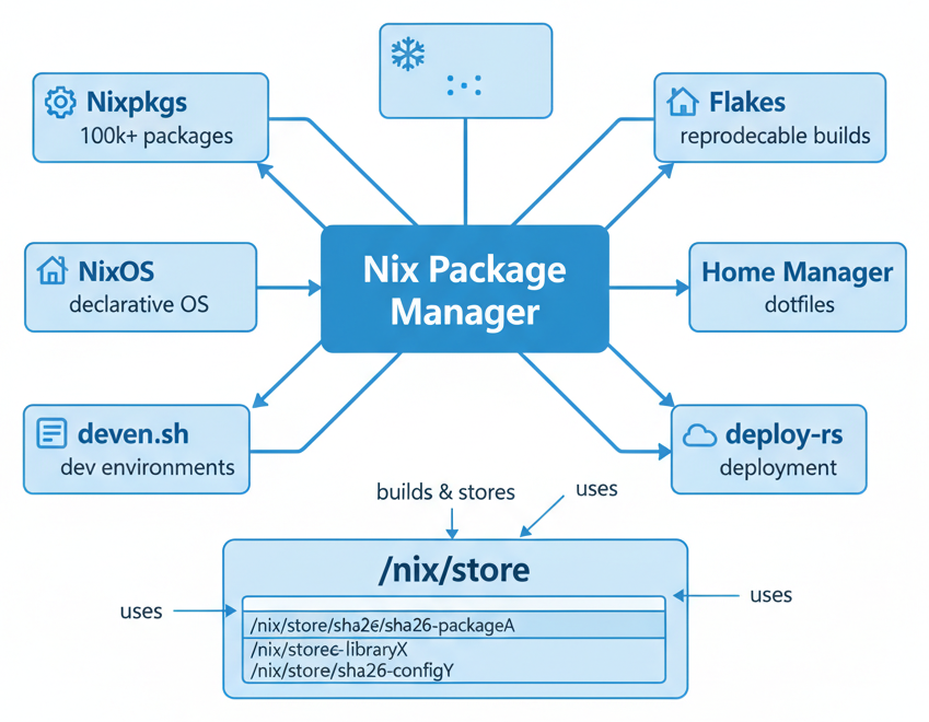 Diagramme - Nix et NixOS : La Gestion Reproductible de Systèmes et Environnements
